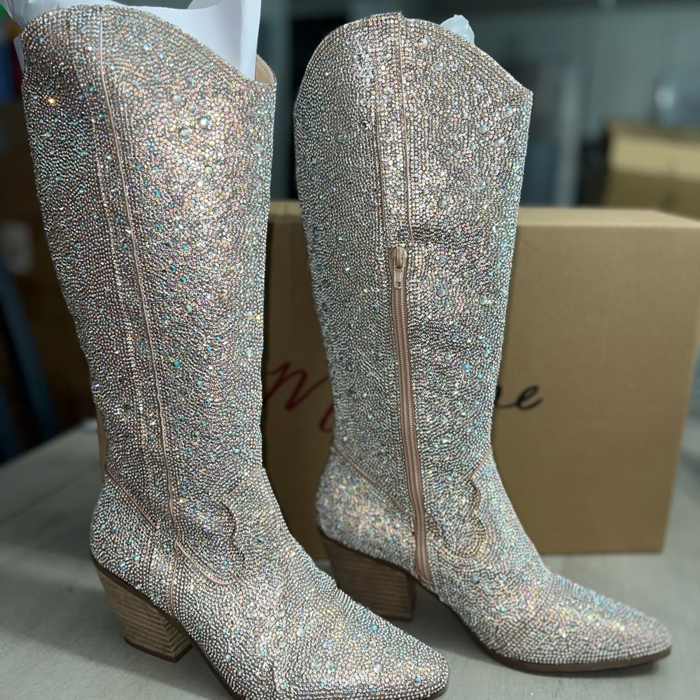 Women's Glittering Knee-High Boots